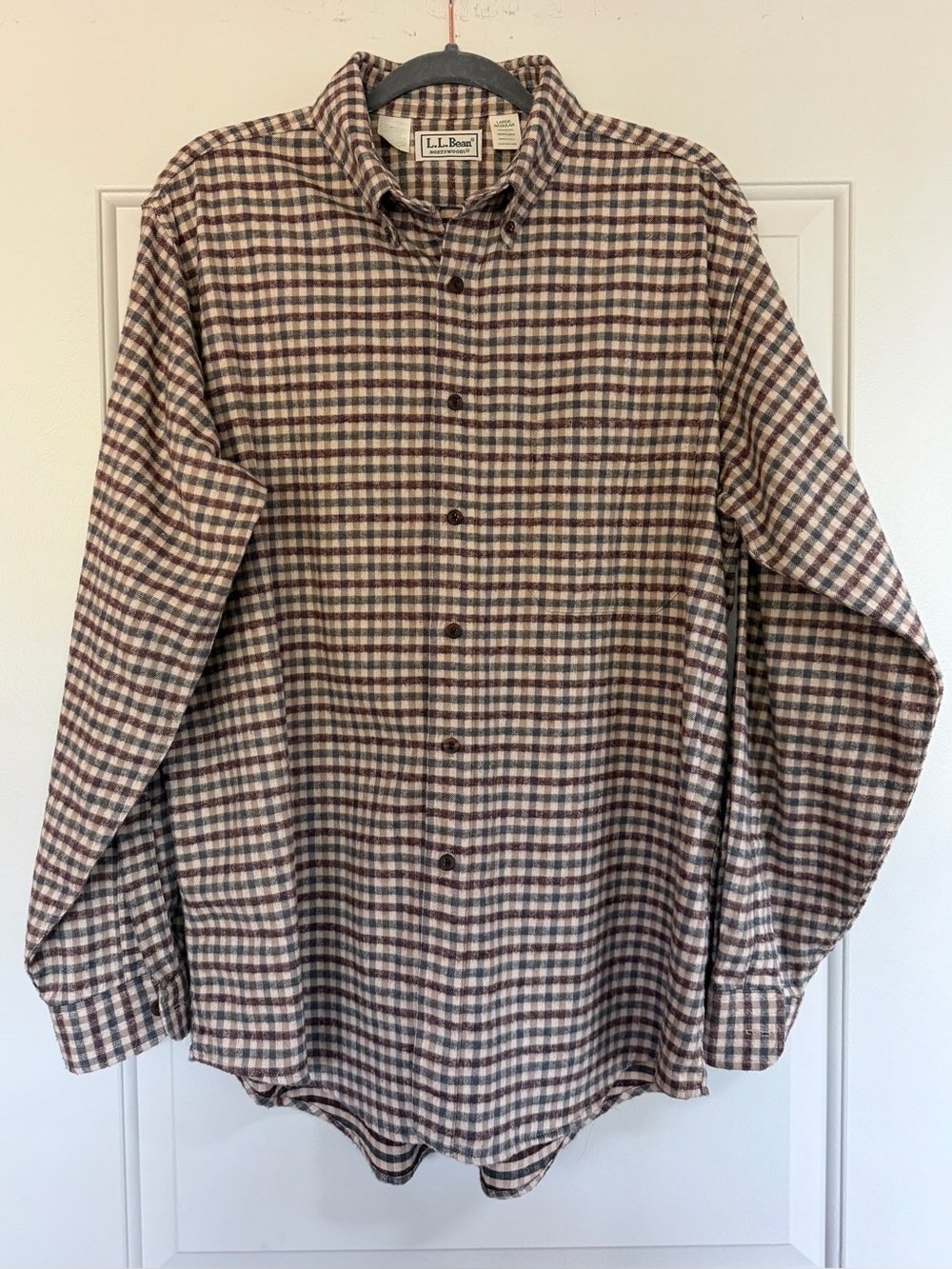 Vintage L.L.Bean Northwoods Flannel NWOT 90s Made in USA Large